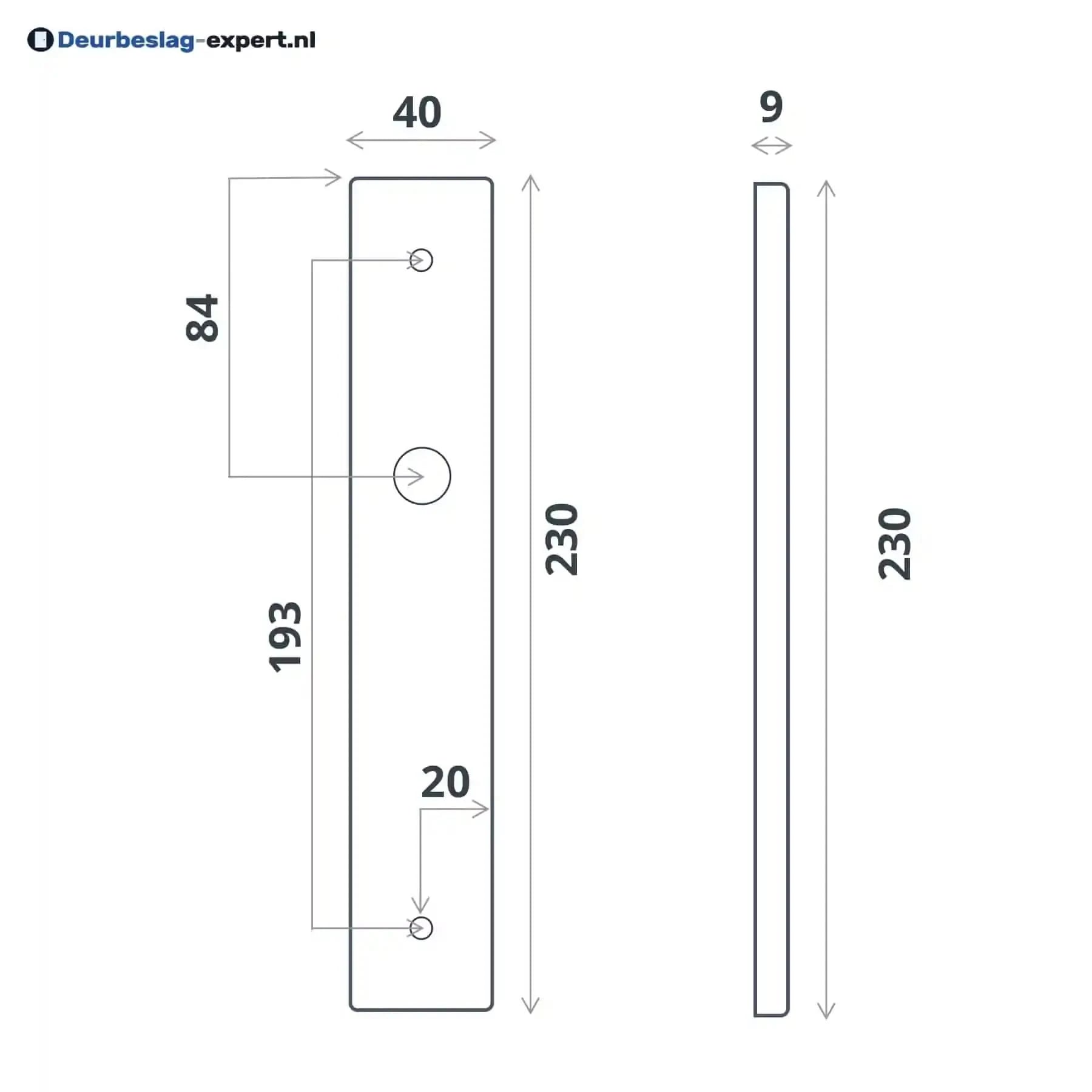 Rechthoekig Blind Aluminium