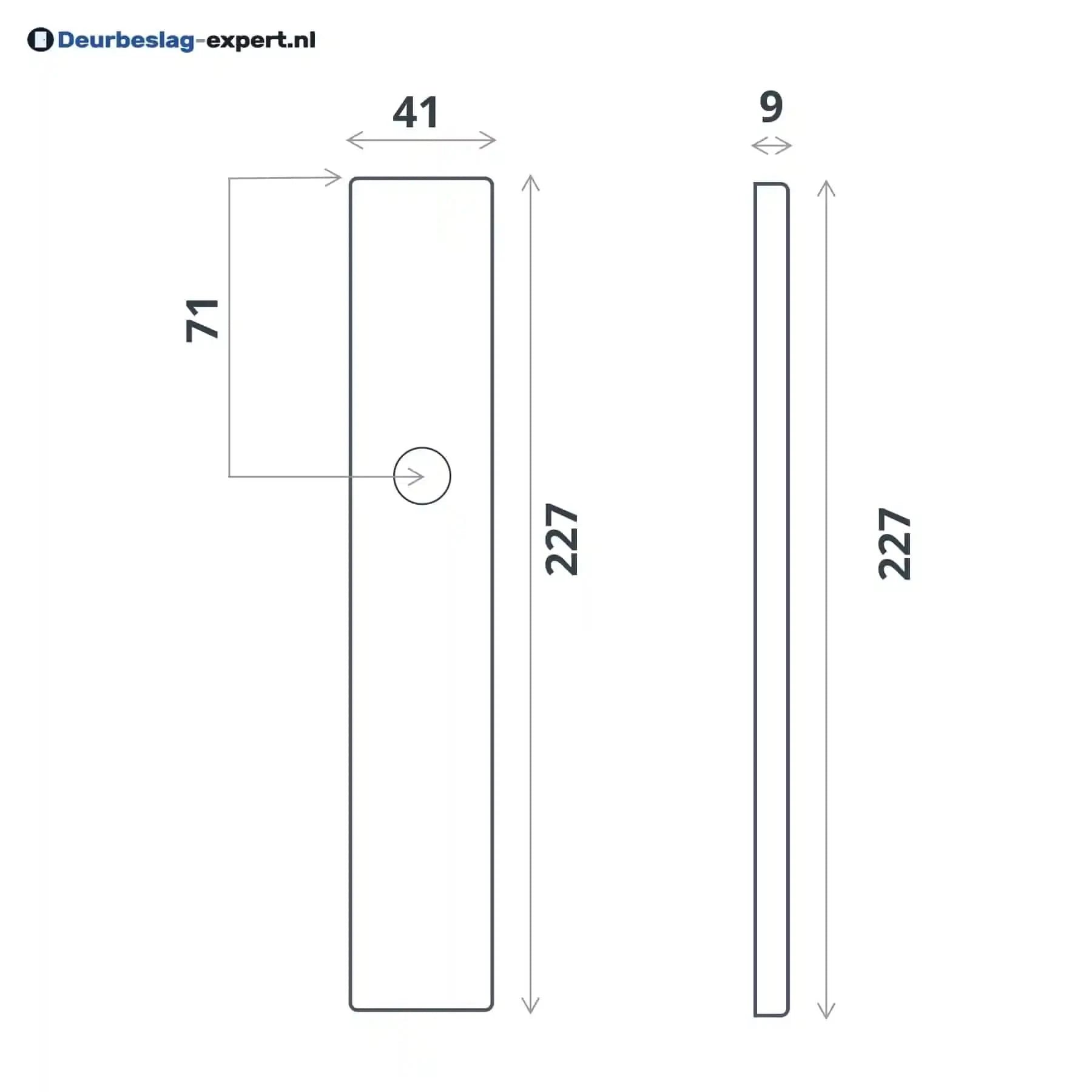 Rechthoekig Blind RVS