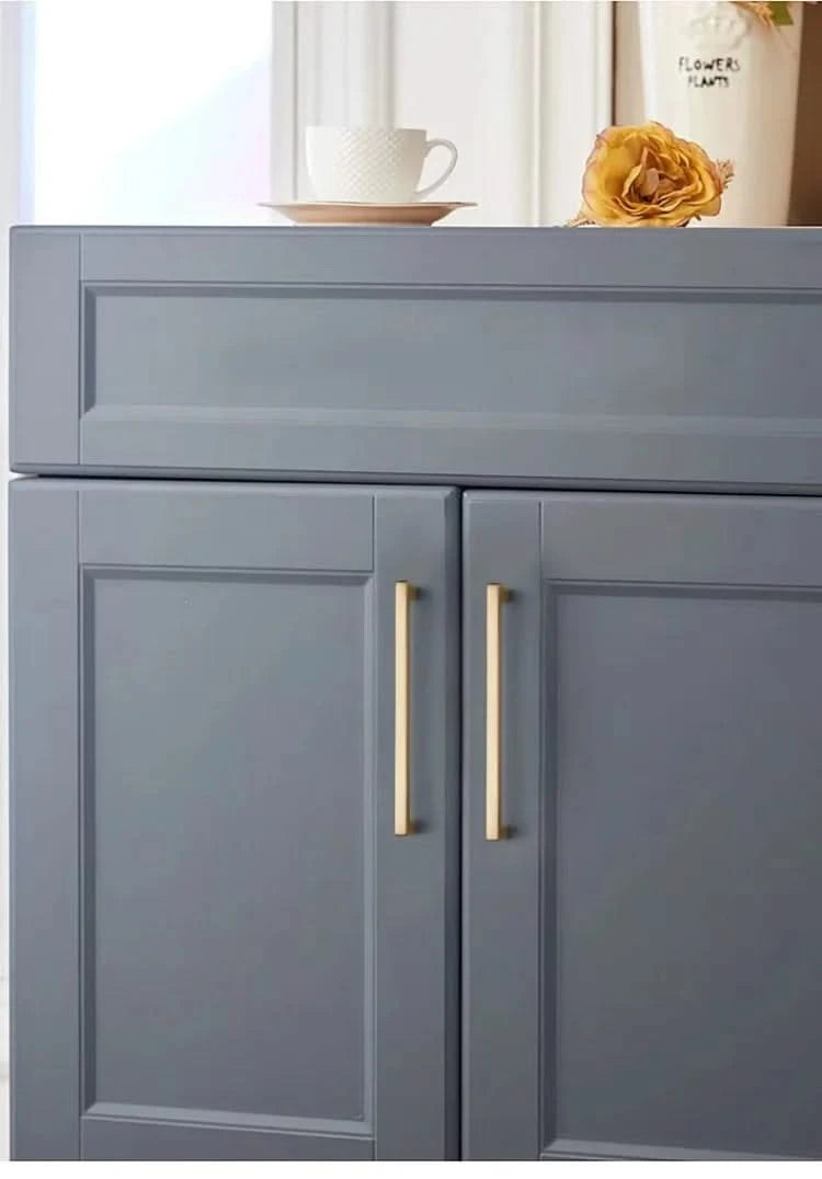 Moderne Meubelgreep Vierkant 12 x 35 x 96 mm Goud - Deurbeslag-expert