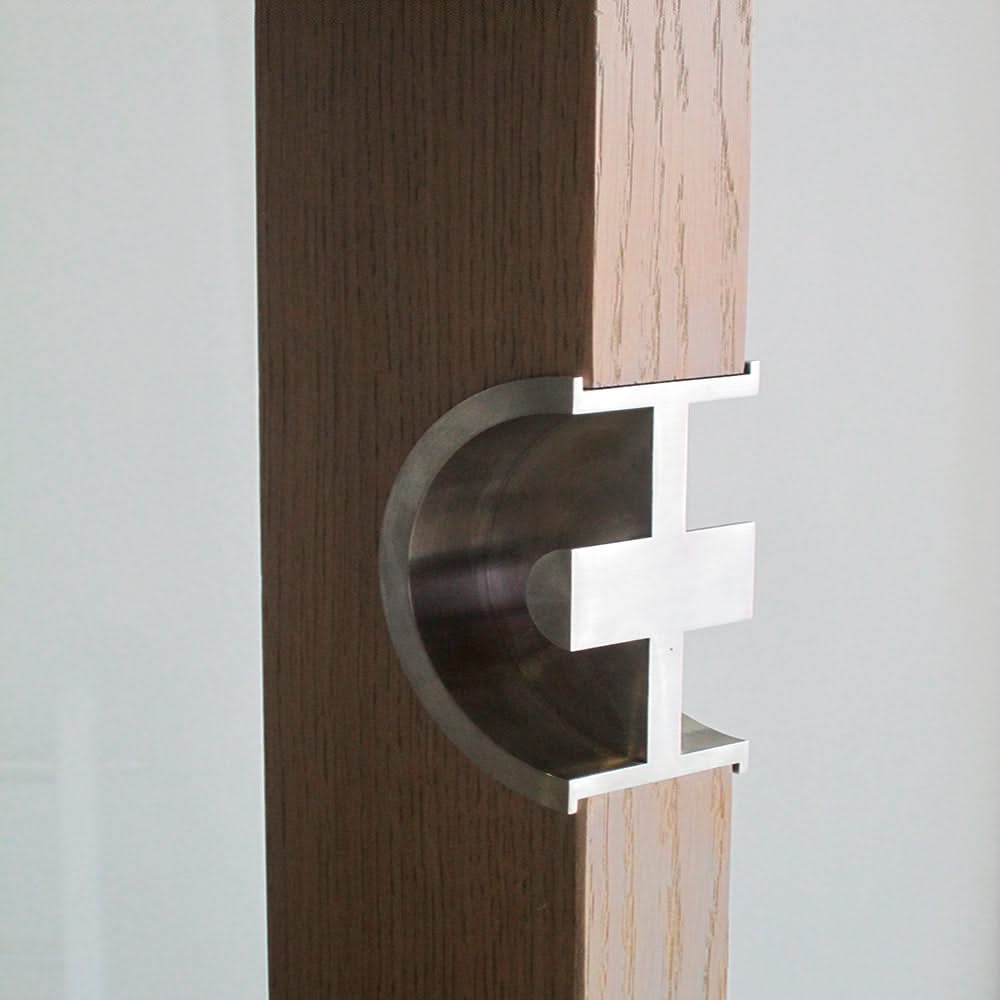 HDD Pro Schuifdeurkom Inkapschelp Hdd Halve Maan Massief 40mm Koper