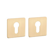 STERK | Cilinderrozet KVADRAT 1711 | 3mm | Vierkant | Mat goud - Deurbeslag-expert