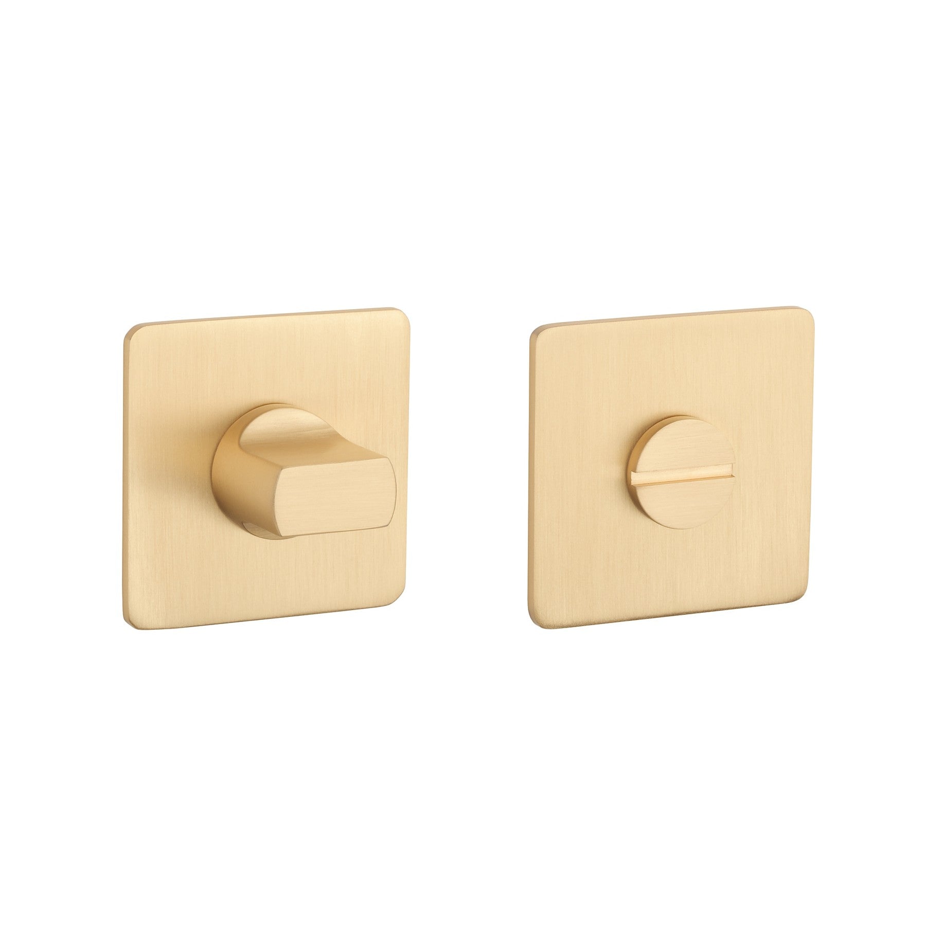 STERK | WC-garnituur KVADRAT 1712 | 3mm | Vierkant | Mat goud - Deurbeslag-expert