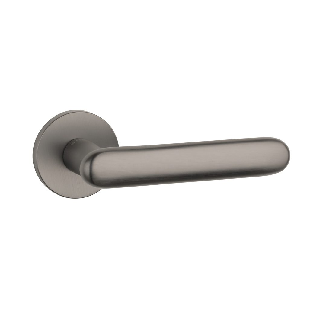 STILE | Deurkruk Larka | op rond rozet | Gunmetal - Deurbeslag-expert