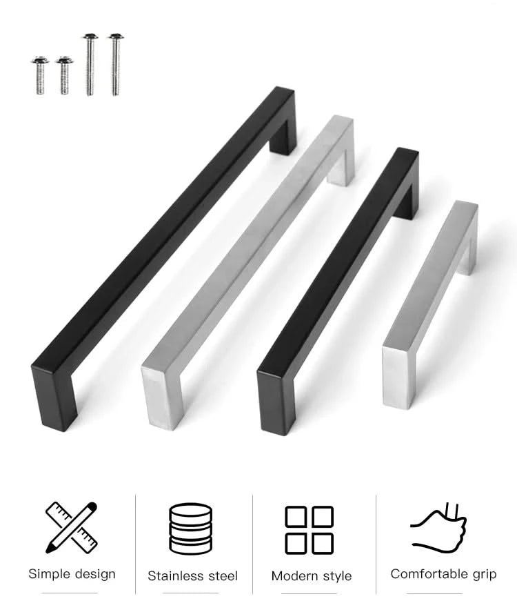 Moderne Meubelgreep Vierkant 12 x 35 x 128 mm RVS - Deurbeslag-expert