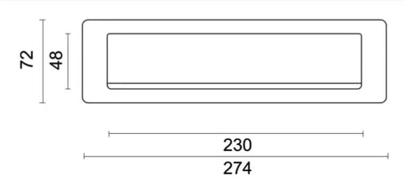 HDD Pro Brievenbus Brievenklep rechthoekig Inox Look - Deurbeslag-expert
