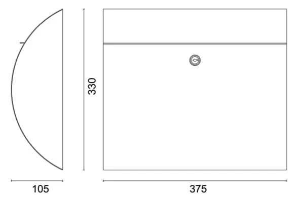 BRIEVENBUS HDD INOX PLUS MODEL ROND Artikelnummer: 2.219.000