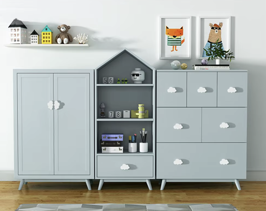 DBE Meubelknop Cartoon Wolk Meubelknop Wit - Deurbeslag-expert