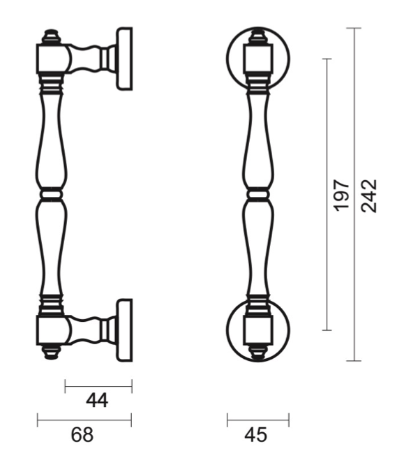 HDD Pro Voordeurgreep Trekker 1700 Brons