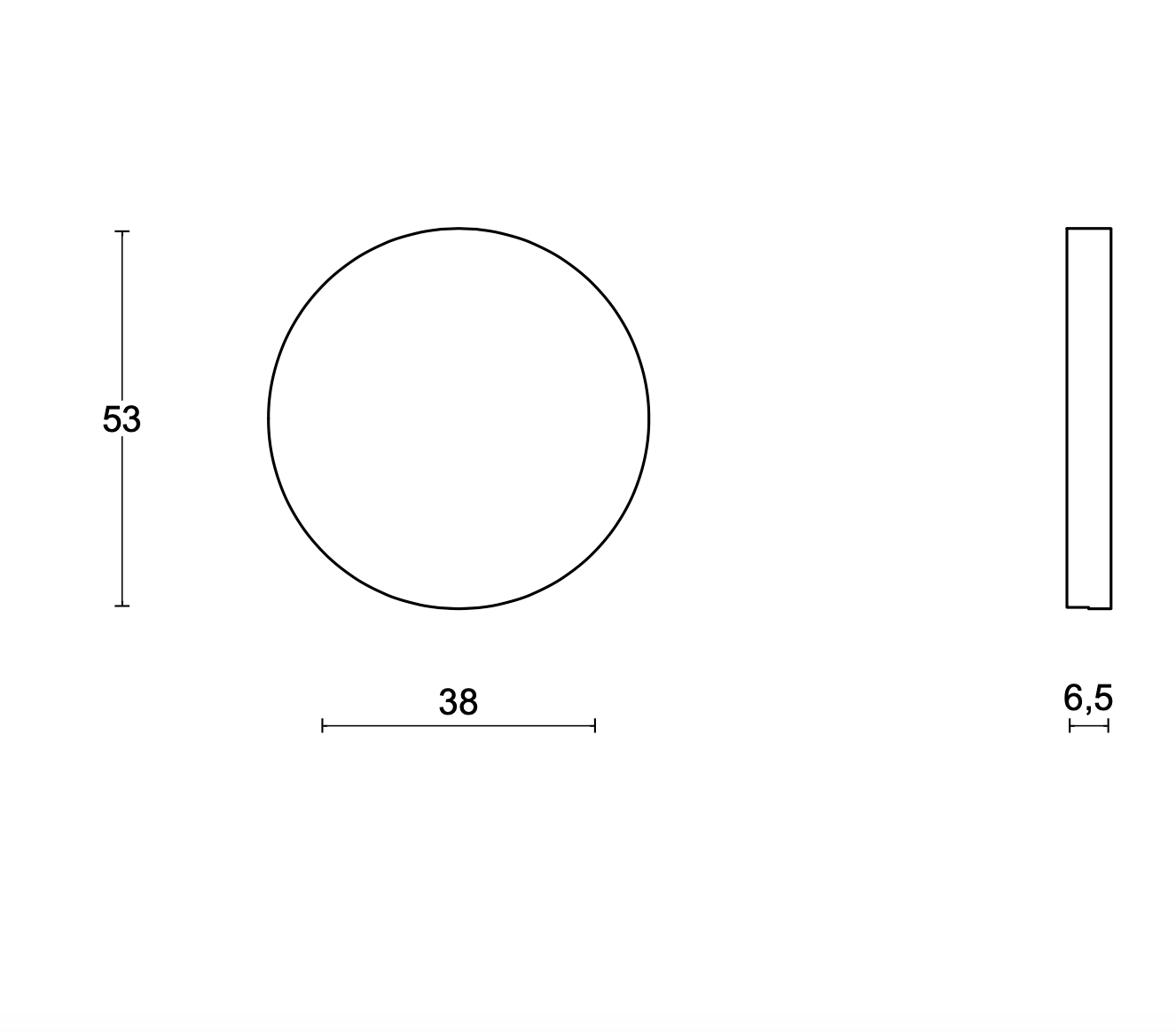 Formani | Blind Plaatje | ARC | Piet Boon | PBAB53 6,5mm | PVD Champagne - Deurbeslag-expert