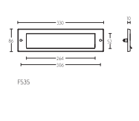 Formani TIMELESS F535 briefplaat recht messing ongelakt