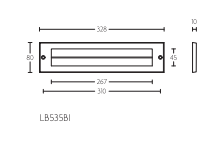 Formani BASICS LB535BI tochtwering binnen 330X80 brons