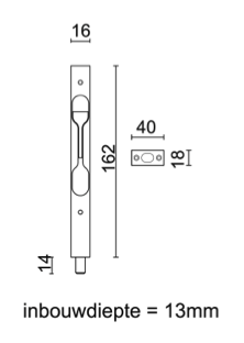 HDD Pro | AGB Slot | Kantschuif | Metaal | Goud | 162x16mm