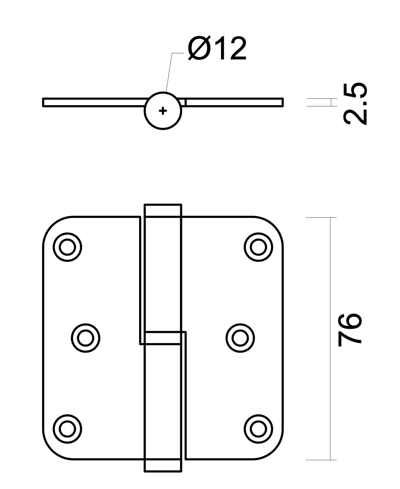 HDD | Paumelle | 80X80X2,5 | Mat Brons - Deurbeslag-expert