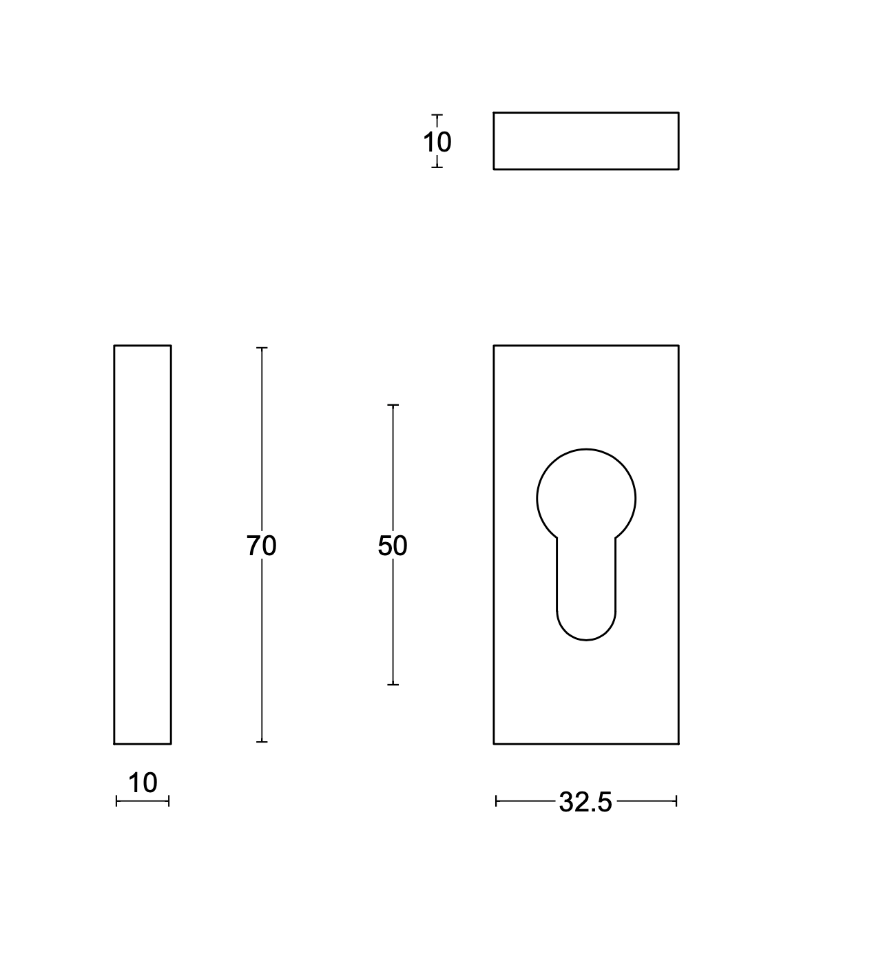 Formani | Cilinderrozet | BASICS | LSQBY32 | PVD Champagne - Deurbeslag-expert