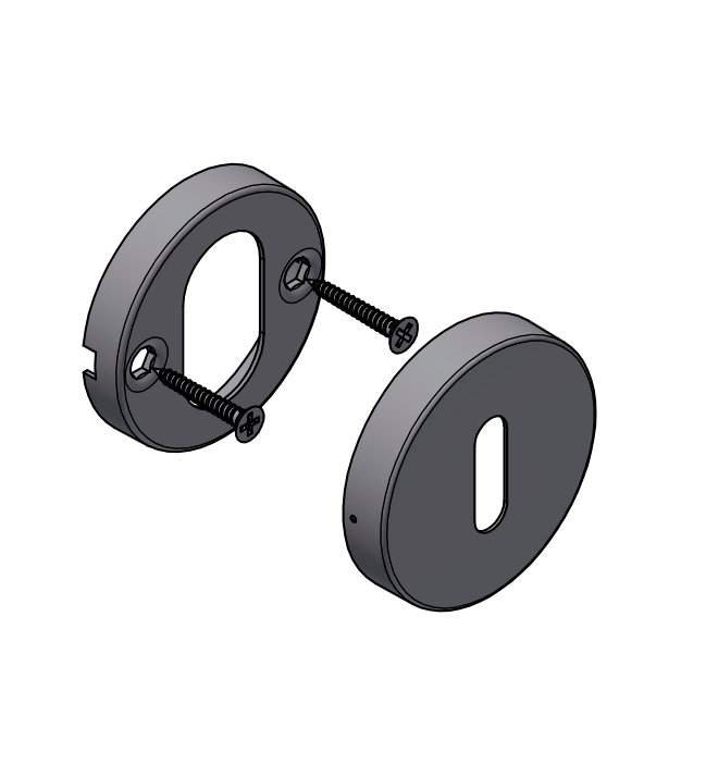 Formani | Sleutelplaatje BASIC LBN50D 10mm | PVD Champagne - Deurbeslag-expert