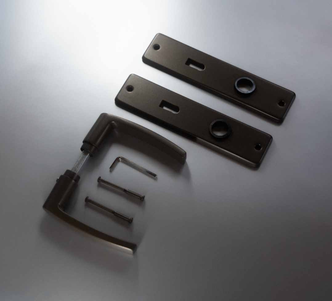 Deurkrukken Edge kruk Blok SL55 Brons – detail en afmetingen