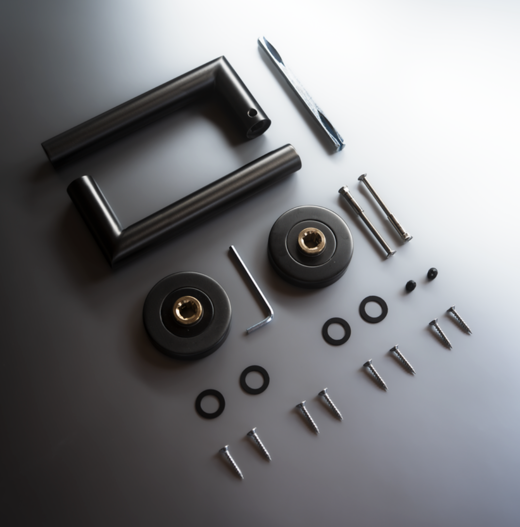 Differnz | Amsterdam deurkruk | rozet - rond | gun metal