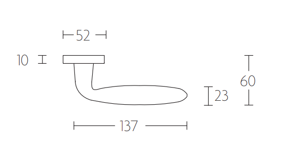 Gatdeel Formani | BASICS | LB18H | ronde rozet | Mat Zwart - Deurbeslag-expert