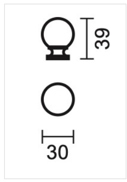 HHD Pro Meubelknop Kasttrekker Bol 725 . 30mm Brons - Deurbeslag-expert