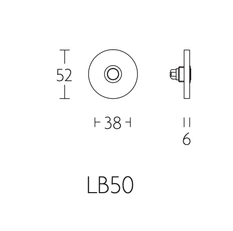 Formani BASICS LB50 Deurbel rond PVD licht brons - Deurbeslag-expert