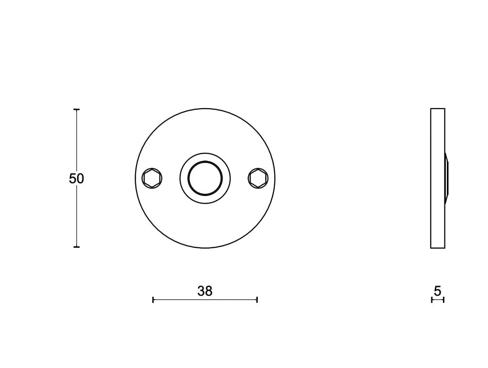 Formani | ONE PB52 Deurbel brons 50mm met drukker | Zwart - Deurbeslag-expert