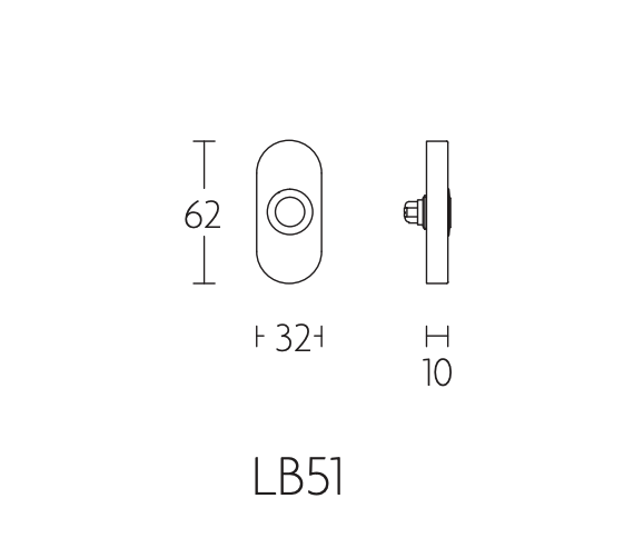 LB51 FORMANI Deurbel Werktekening