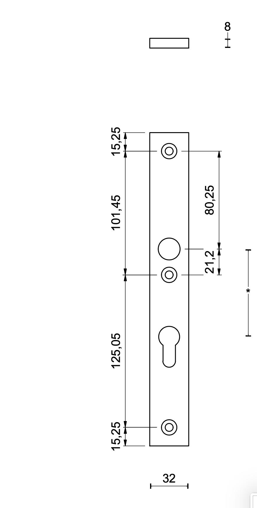 FORMANI Achterdeur Veiligheidsbeslag | BSQ1 kruk/kruk | Brons | SKG3 Smalschild