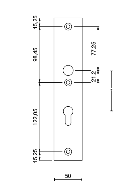 FORMANI Achterdeur Veiligheidsbeslag | BSQ1 kruk/kruk | Brons | SKG3