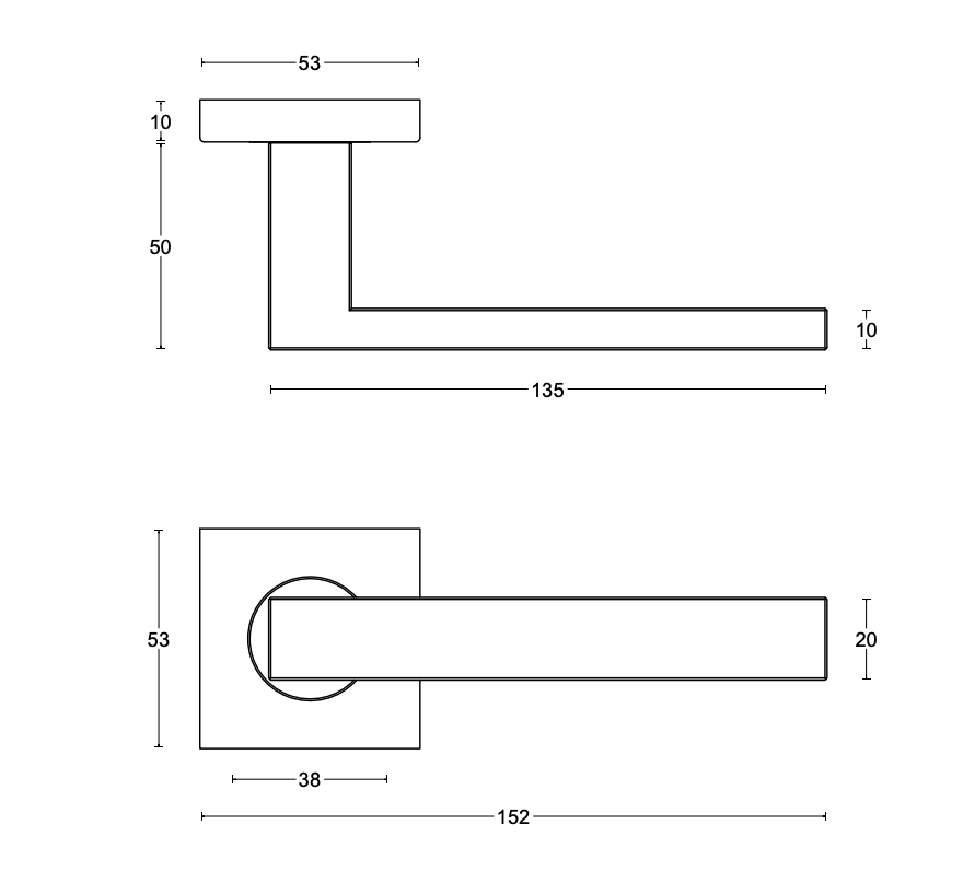 FORMANI Achterdeur Veiligheidsbeslag | BSQ2 kruk/kruk | Brons | SKG3