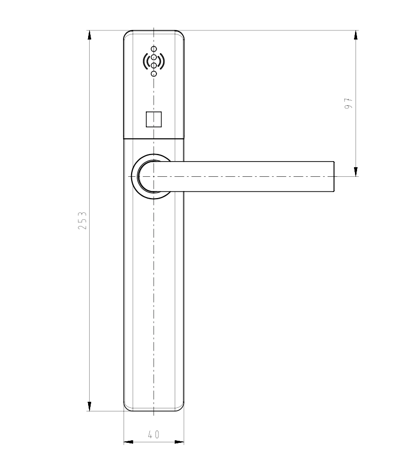 DOM Tapkey Guard S | Slimline Blind | Zilver - Deurbeslag-expert