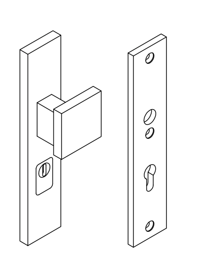 FORMANI Voordeur Veiligheidsbeslag | BSQ1 Knop/Kruk | Zwart | SKG3 - Deurbeslag-expert