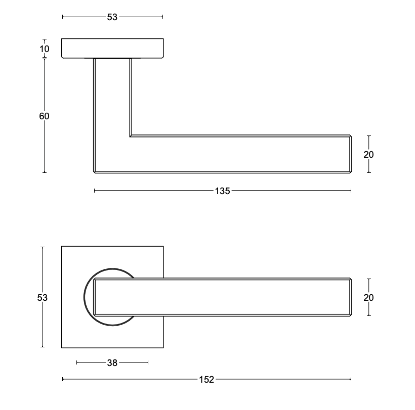 FORMANI Voordeur Veiligheidsbeslag | BSQ1 Knop/Kruk | Zwart | SKG3 - Deurbeslag-expert
