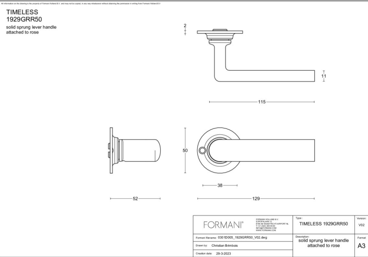 Formani | Deurkruk | Formani | 1929GRR50 | Glans Nikkel