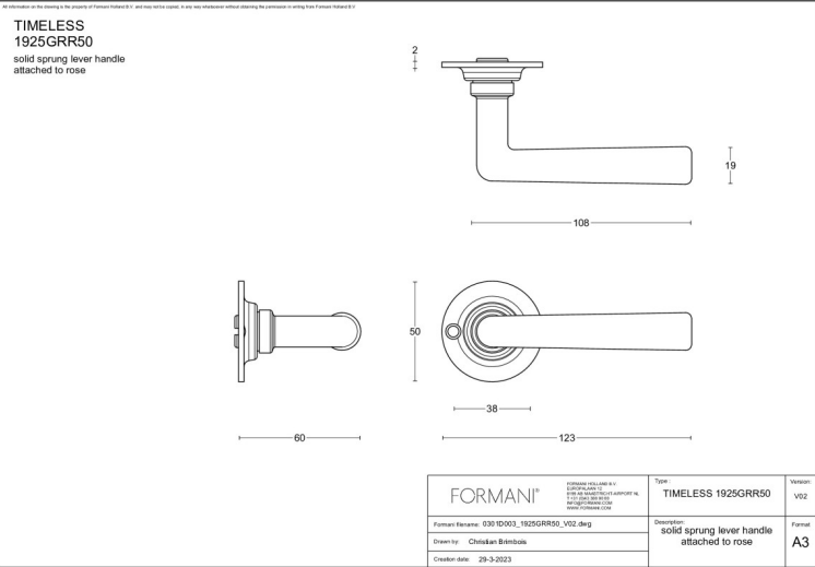Formani | Deurkruk | Formani | 1925MRR50 | Mat Nikkel