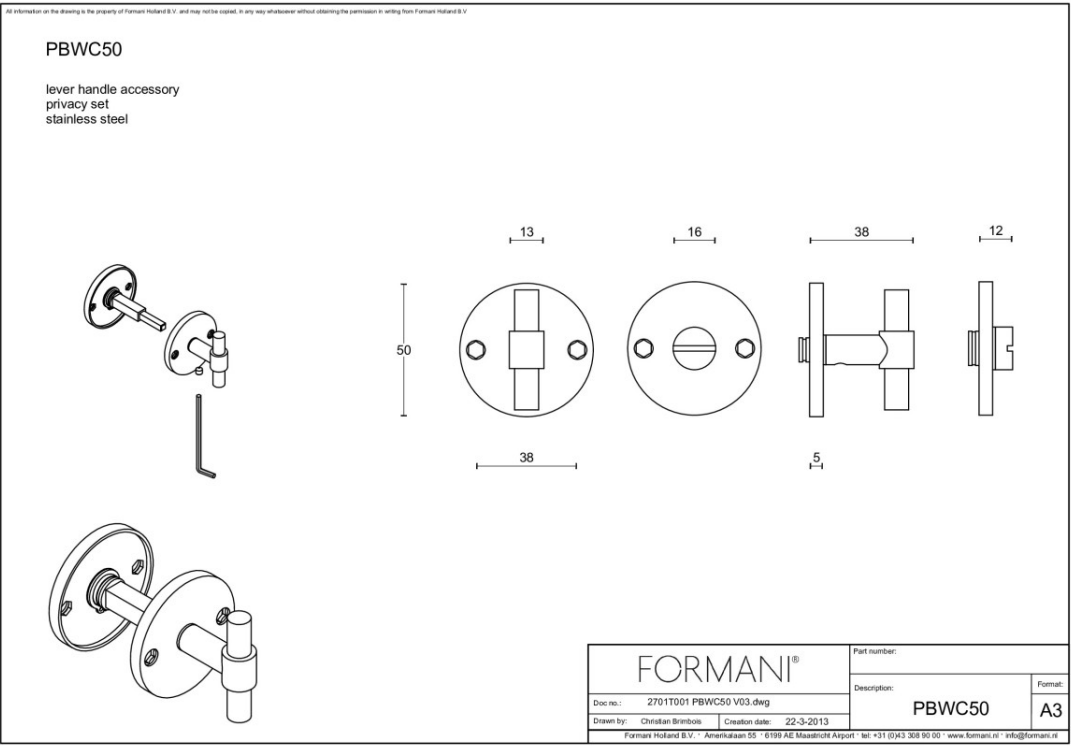 FORMANI | toiletgarnituur brons | Piet Boon | One | PBWC50