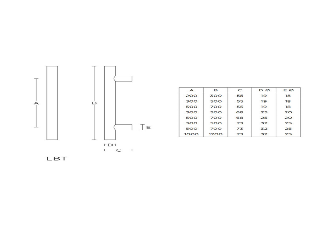 Formani | LBT19200NP | Deurgreep | mat zwart