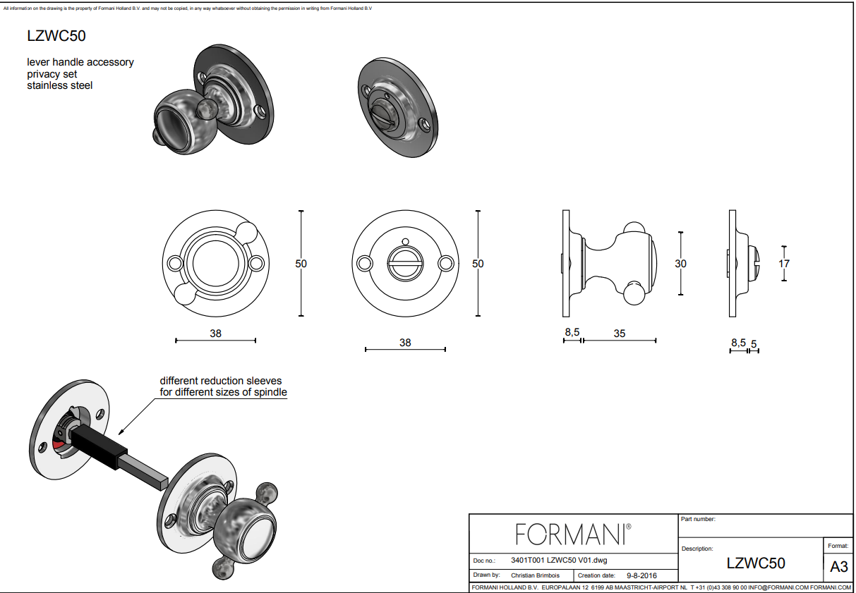 FORMANI | toiletgarnituur mat roestvast staal | Lazaro Rosa Violan | BOSCO | LZWC50B