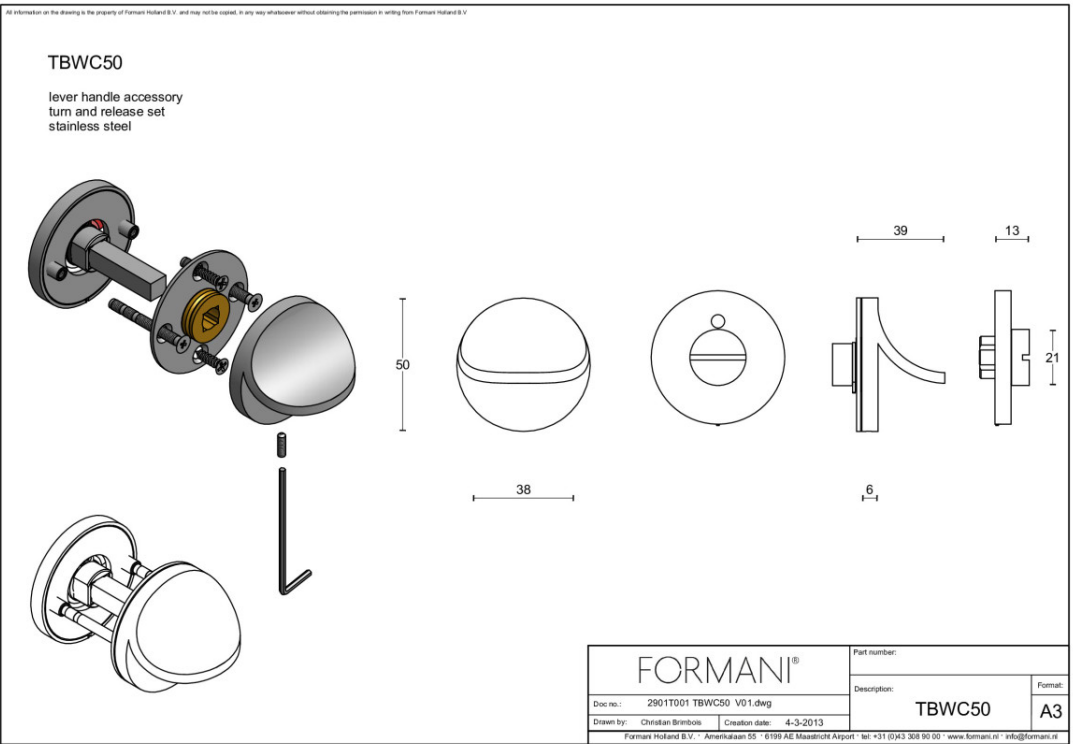 FORMANI | toiletgarnituur mat roestvast staal | Tord Boontje | FOLD | TBWC50