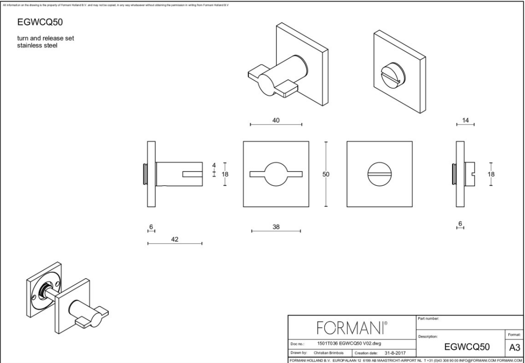 FORMANI | toiletgarnituur mat zwart | Mathieu Bruls | EDGY | EGWCQ50