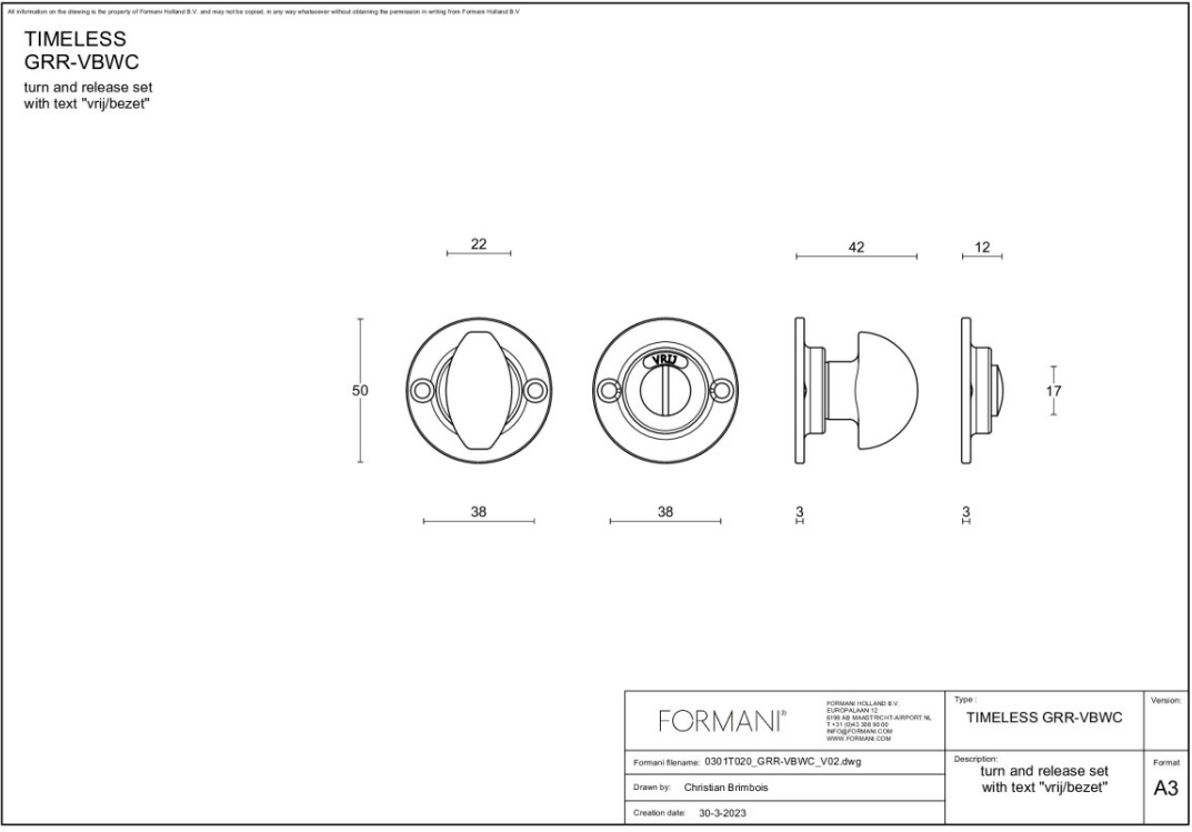 FORMANI | toiletgarnituur glans nikkel | Formani | TIMELESS | GRR-VBWC