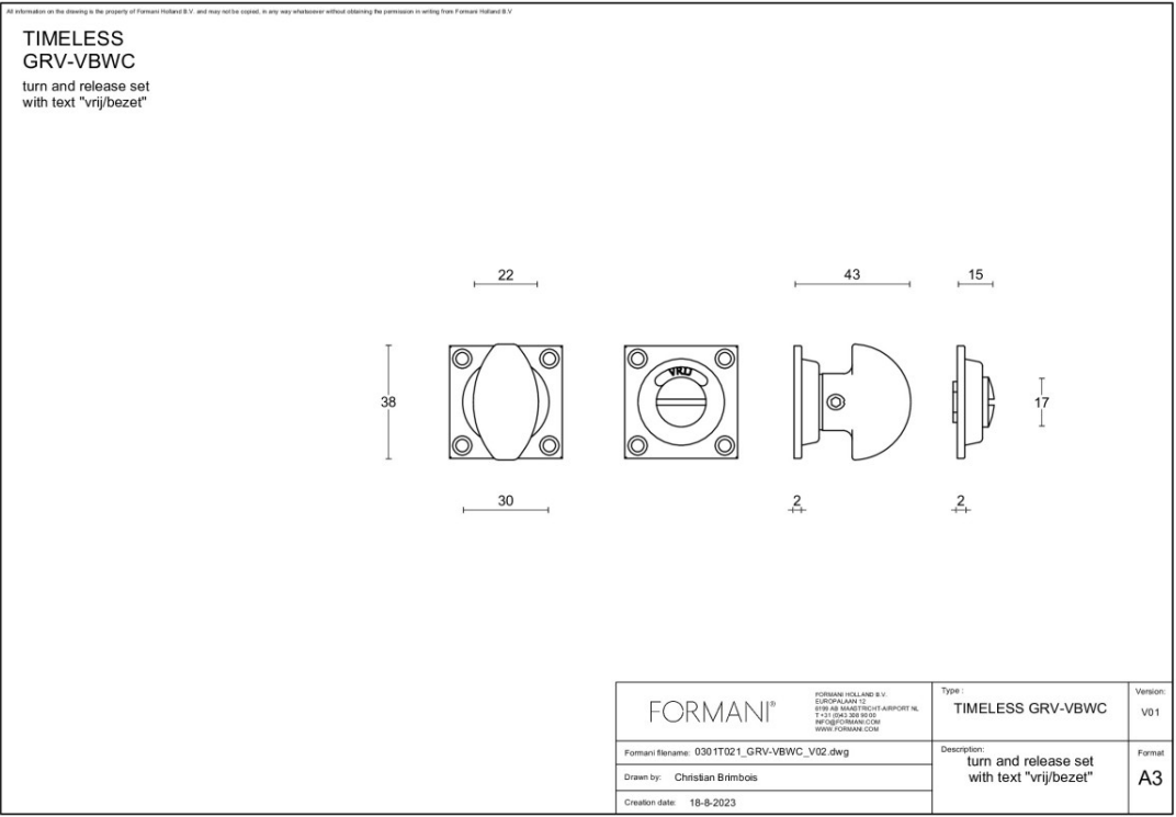 FORMANI | toiletgarnituur mat nikkel | Formani | TIMELESS | GRV-VBWC