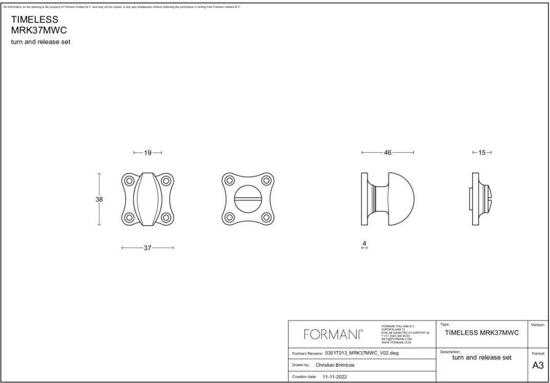 FORMANI | toiletgarnituur glans nikkel | Formani | TIMELESS | MRK37MWC