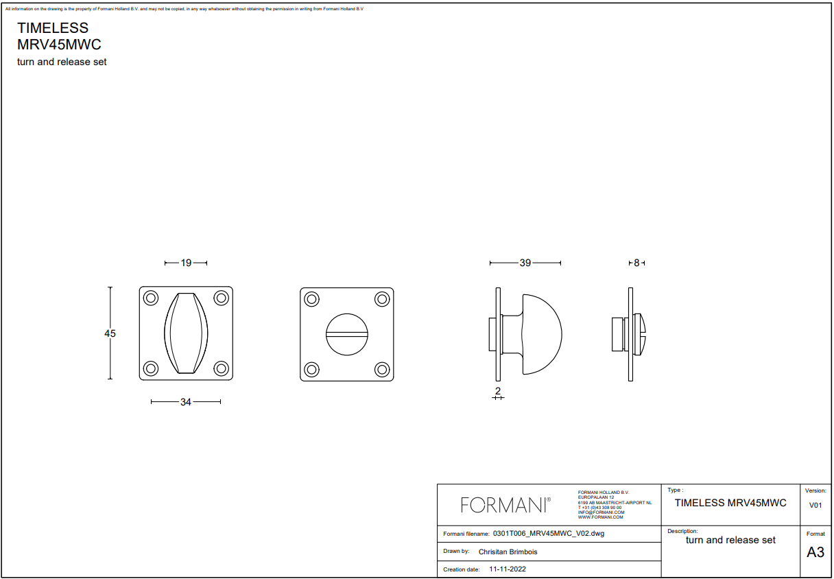 FORMANI | toiletgarnituur glans nikkel | Formani | TIMELESS | MRV45MWC