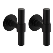 Intersteel Deurkruk T recht met rozet Ø51x2mm structuur zwart