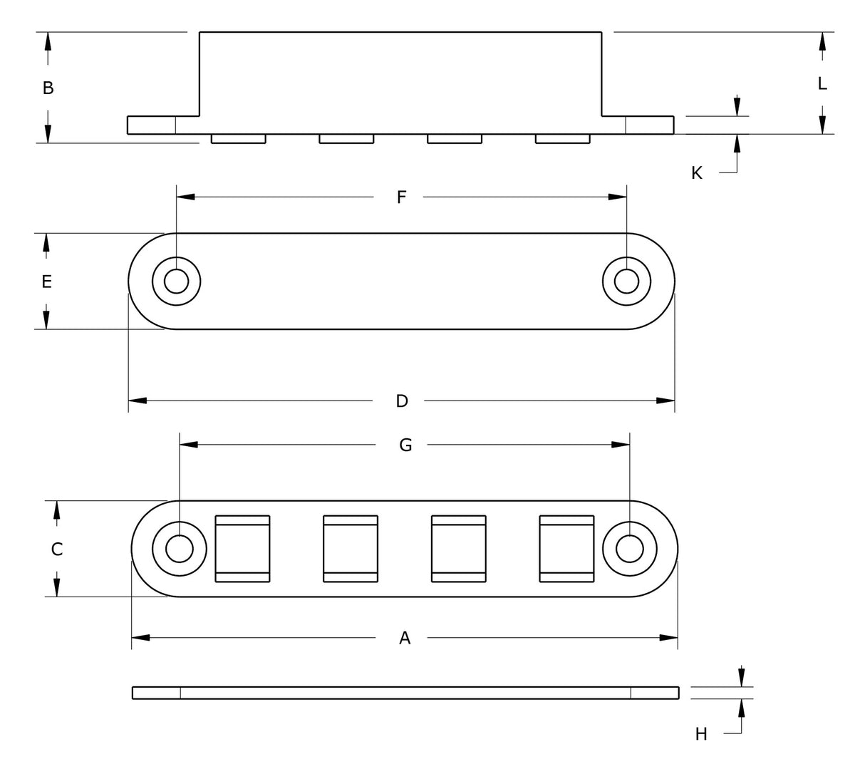 Dulimex DX magneetsnapper Super Polair type 5202S vernikkeld technische tekening