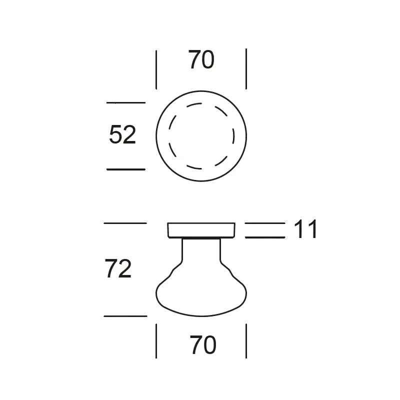 Hardbrass Roestvrijstalen Voordeurset Zwart Rond met Attival & Briefplaat SKG3 - Deurbeslag-expert