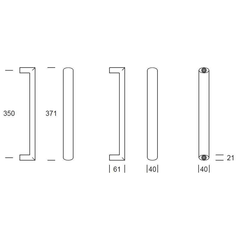 Hardbrass Roestvrijstalen Voordeurset Rond Zwart met Moskou 350 & Briefplaat SKG3 - Deurbeslag-expert