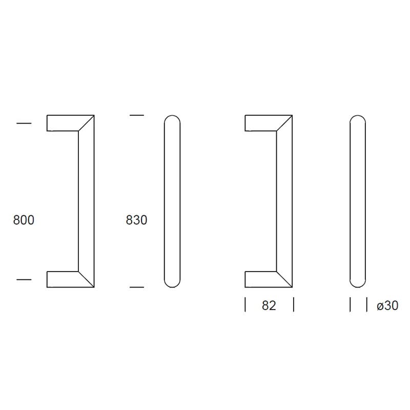 Hardbrass Roestvrijstalen Voordeurset Rond Zwart met Nairobi 800 & Briefplaat SKG3 - Deurbeslag-expert