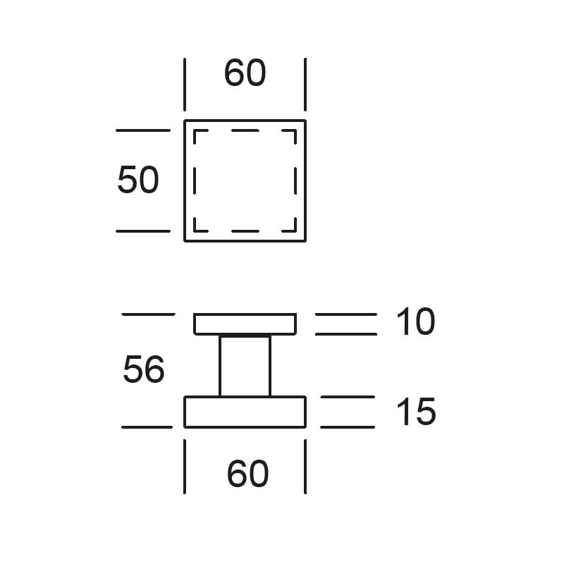 Hardbrass Roestvrijstalen Voordeurset Vierkant RVS Geborsteld met Quadro 60 SKG3 - Deurbeslag-expert