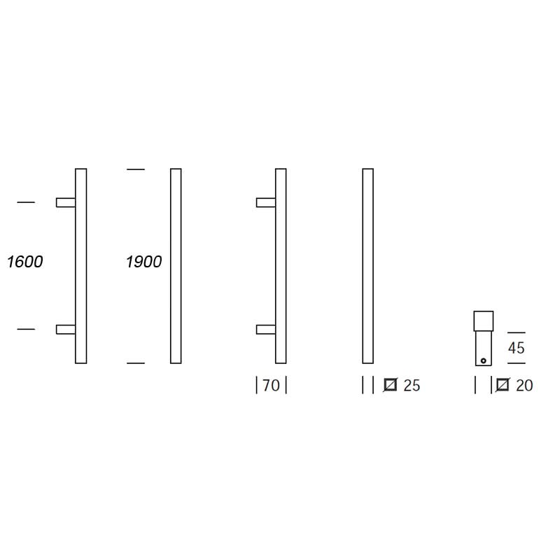Hardbrass Roestvrijstalen Voordeurset Vierkant Zwart met Toronto 1900 & Briefplaat SKG3 - Deurbeslag-expert